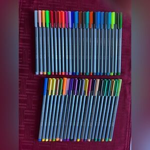 Staedtler Triplus Fine Liner Dry Safe Markers Bundle of 45 Assorted Colors EUC